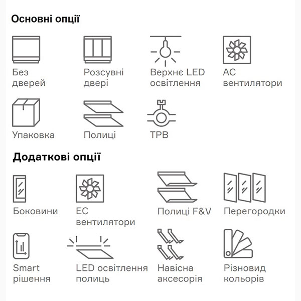 Острівна забудова, холодильна гірка напіввертикальна, відкрита - Зображення 3